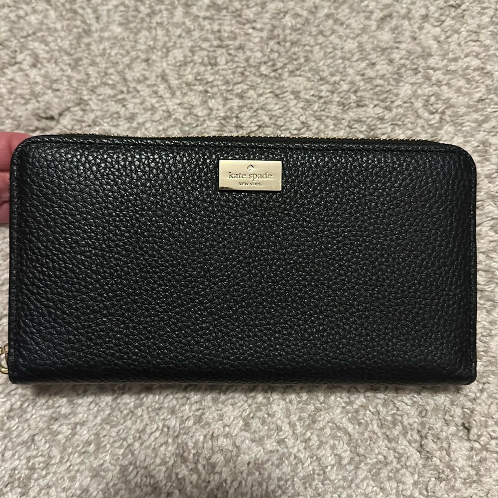 Kate Spade black leather wallet